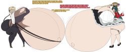 2girls ass_visible_through_thighs astra_yao cleavage curvy essayafterdark evelyn_chevalier from_side gigantic_ass gigantic_belly gigantic_breasts hyper hyper_breasts hyper_pregnancy mentioned_character multiple_girls outie_navel pregnant stars_of_lyra thick_thighs torn_clothes voluptuous wide_hips zenless_zone_zero