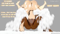 areolae big_ass big_breasts big_cock cock_worship cum cum_overflow dirty_talk hourglass_figure huge_cock meggy_spletzer nipples nude pazumaga sex smg4