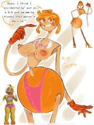 big_boobs big_butt fnaf fusion guma long_arms long_legs mommy_long_legs naked one_girl poppy_playtime tight_clothing toy_chica_(fnaf)