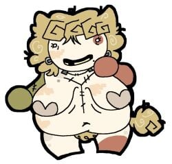 cat_ears cat_tail chubby chubby_female female female_only heart-shaped_nipple_covers mewgenics mom_(the_binding_of_isaac) smiling stiches the_binding_of_isaac