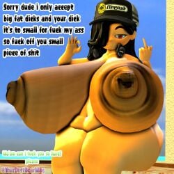 areolae belly big_ass big_breasts big_nipples big_thighs dirty_talk hourglass_figure huge_breasts hyper_breasts meggy_spletzer nipples nude smg4