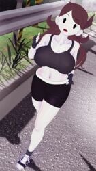 1girls 3d big_breasts female female_only gym_clothes hips jaiden_(jaiden_animations) jaiden_animations jaidenanimations kaoskatsu koikatsu koikatsu_(medium) running sexy solo_female white_body white_skin workout workout_clothes