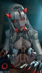 3d blender cowgirl_position creampie gun_pointing internal internal_cumshot lipbite nezzen overwatch overwatch_2 pov pov_eye_contact riding_penis shion_(overwatch)