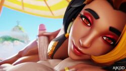 1boy 1girls ajkj blizzard_entertainment dark-skinned_female dark_skin domina duo female geministarsign handjob light-skinned_male light_skin male opennsfwsp overwatch overwatch_2 squishsuccubus tagme unseen_male_face video
