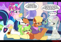 equine female friendship_is_magic horse my_little_pony pony princess_celestia_(mlp) pussy queen_chrysalis_(mlp) sex shining_armor_(mlp) smooth_skin tiarawhy vaginal_penetration yuri