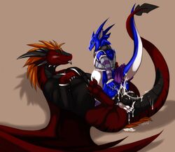 anal crossdressing dragon firondraak furry furry_only gay inflation male morca_(character) no_humans size_difference starsoul