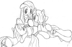 3girls anus ass crotchboobs dress earth_pony equine female female_only friendship_is_magic horse limestone_pie_(mlp) long_hair marble_pie_(mlp) monochrome multiple_females my_little_pony nipples pinkamena_(mlp) pinkie_pie_(mlp) pony pussy siblings sisters smile tg-0