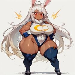 1girls ai_generated big_ass big_breasts big_butt brax_(artist) civitai dark_skin hips huge_breasts mirko miruko my_hero_academia rabbit_girl shortstack smaller_female stable_diffusion tagme white_hair wide_hips