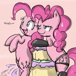 blue_eyes dildo female friendship_is_magic hair my_little_pony pink_hair pinkie_pie_(mlp) rough_sketch sex_toy sirachanotsauce straight_hair strap-on yuri