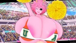 cyshen gigantic_breasts hyper hyper_breasts massive_breasts mina_ashido my_hero_academia paizuri tagme