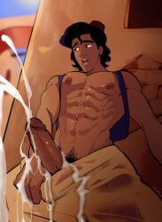 aladdin aladdin_(1992_disney_film) cum cumming gay nsfw yaoi