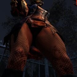 adriana_imai dbd dead_by_daylight fishnets game masked_female model the_skull_merchant thick_thighs