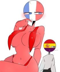 1boy 1boy1girl 1girl1boy 1girls almost_naked almost_nude countryhumans countryhumans_girl erect_penis erection erection_under_clothes erection_under_clothing france france_(countryhumans) french_female milf sfw spain spain_(countryhumans) spanish_republic_(countryhumans)