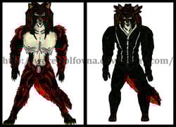 1boy black description hat male male_only penis red solo stalker suit werewolf werewolfovna