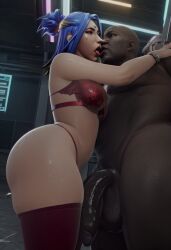 1boy 1boy1girl 1girls 3d big_ass big_balls big_butt big_penis blue_hair brown_eyes dark-skinned_male dark_skin filipino_female interracial light-skinned_female light_skin neon_(valorant) riot_games sweat sweating tagme valorant veiny_penis