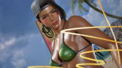 3d ass azucena_milagros_ortiz_castillo bandai_namco beach big_ass big_breasts breasts brown_eyes brown_hair curvy curvy_female curvy_figure dark-skinned_female dark_skin dolphin_shorts earrings erect_nipples hair_ornament huge_breasts latina medium_hair mod namco night_club peruvian peruvian_female pose seductive sex shaved_crotch standing sweat tanned tekken tekken_8 thick_thighs video_game_character voluptuous voluptuous_female wide_hips