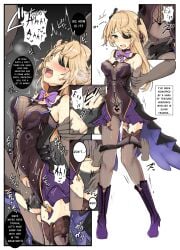 1girls 2024 2boys 2d 2d_(artwork) 2d_artwork arms_behind_back asymmetrical_legwear bare_shoulders black_dress black_panties blonde_hair blush bodystocking breasts captured captured_heroine clothes_pull clothing color crotch crotch_rub crying crying_with_eyes_open dialogue dress english_text eyepatch fantasy femsub fingering fischl_(genshin_impact) fishnet_clothing fishnets forced forced_orgasm genshin_impact gloves gothic green_eyes hair_ornament hand_in_panties hand_under_clothes handjob heavy_blush heavy_breathing helpless high_resolution highres hoyoverse japanese_text kidnapped long_gloves long_hair maledom maledom_caption masturbating_other medium_breasts mihoyo moaning mos1613 navel panties pulling_down_pants rape raped restrained restrained_arms ribbon ripped_clothing ripped_pantyhose saliva scared scared_expression screaming shorts simple_background speech_bubble sweat sweating tears text torn_clothes torn_legwear torn_pantyhose translated treasure_hoarders_(genshin_impact) trembling twintails underwear