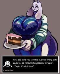 1girls absurd_res anthro anthrofied ass bent_over big_breasts blush bovid bovine breasts breasts_bigger_than_head busty cake caprine cleavage closed_eyes clothed clothing curvaceous curvy curvy_figure dialogue digital_media_(artwork) english_text eyebrows eyelashes fat_ass female female_focus female_only food fur furry gilf glasses glistening glistening_body goat hi_res hourglass_figure isolatedartest looking_at_viewer mammal mature_female milf misunderstanding nervous plump slightly_chubby solo tagme text thick_thighs toriel undertale undertale_(series) voluptuous voluptuous_female white_body white_fur white_hair wholesome wide_hips