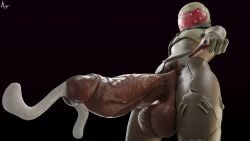 3d bodysuit concord cum cumshot futanari hairy_balls helmet large_penis large_testicles moogan pointing_at_viewer pubic_hair roka_(concord) small_breasts solo_futa veiny_penis