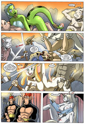 anthro anus ape big_breasts breasts comic english_text erection fabio_paulino feline fight fur furry horn lizard masturbation mouse penis primate pussy rat rodent scalie sex spread_legs spreading sword tail_sex text vixine_comics weapon