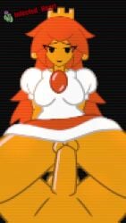 1_minute_long 1boy 1girls 2d animated breasts clothed_female_nude_male cowgirl cowgirl_position dress infected_heart longer_than_one_minute mario_(series) medium_breasts pixel_art pixelated pov princess_peach princess_peach_sprite_redraw_(meme) princess_toadstool riding sound super_mario_bros._(nes) tagme vaginal vaginal_penetration vertical_video video white_dress