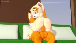 3d 3d_animation ambiguous_penetration animated anthro anus balls big_ass big_butt cream_the_rabbit duo erection female fox leviantan581re male nude penis rabbit sex sonic_(series) tagme tails tails_the_fox video