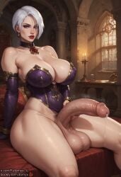 1futa ai_generated balls ballsack castle dickgirl futanari futornyx huge_balls huge_breasts huge_cock huge_cock isabella_valentine large_breasts large_testicles masturbation precum sagging_balls saggy_balls shemale shiny_skin short_hair sitting solo soul_calibur tagme testicles thick_thighs white_hair wide_hips