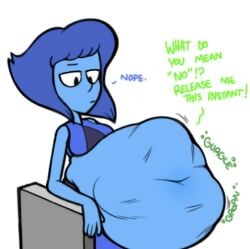 belly big_belly blue_hair blue_skin digestion digestion_noises female_pred female_prey lapis_lazuli_(steven_universe) peridot_(steven_universe) same_size_vore spaghettiz steven_universe struggling struggling_prey uncaring_pred unwilling_prey vore vore_belly