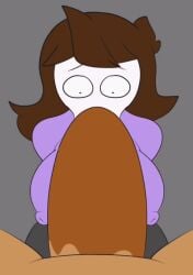 animated blowjob brown_hair jaiden_animations scarecorrode source_request white_skin