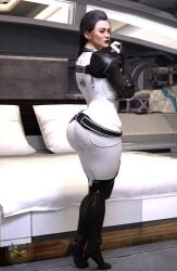 1girls 3d 3d_(artwork) bed bedroom big_ass big_breasts black_hair erotic-3d-art female funnylemon mass_effect mass_effect_2 mass_effect_3 milf miranda_lawson self_upload thick_ass thick_thighs woman_in_suit woman_only