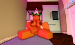 3d areola areolae ass big_breasts big_butt breasts fingering masturbating masturbation mistytwist on_floor pleasure pussy roblox roblox_game robloxian sitting solo