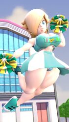 bluewyvern cheerleader cheerleader_outfit cute mario_(series) panties princess_rosalina twitter upskirt