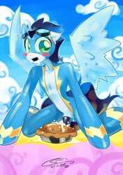 blush cum equine eyeswear friendship_is_magic furry goggles horse iopichio male my_little_pony no_humans pegasus penis pie soarin_(mlp) uncensored what wings wonderbolts_(mlp)