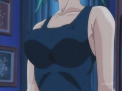 animated bouncing_breasts breasts discipline:record_of_a_crusade erect_nipples green_hair nonomura_ruri school_swimsuit screencap sex swimsuit tied_hair twintails