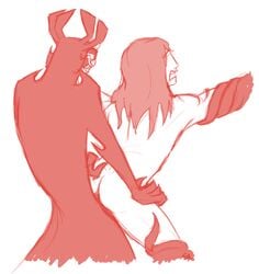 aku anal demon human human_on_humanoid humanoid male male_only mammal samurai_jack samurai_jack_(character) something-abby yaoi