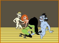 2boys 2girls animated disney dr._drakken female human kim_possible kimberly_ann_possible male multiple_boys multiple_girls penis ron_stoppable shego straight tagme