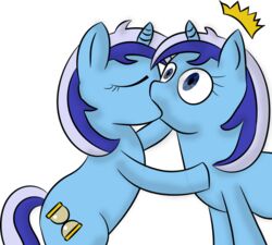 changeling colgate_(mlp) equine female friendship_is_magic horn kissing minuette_(mlp) my_little_pony unicorn