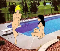 archie_comics betty_and_veronica betty_cooper female female_only human multiple_females multiple_girls nude sak swimming_pool veronica_lodge