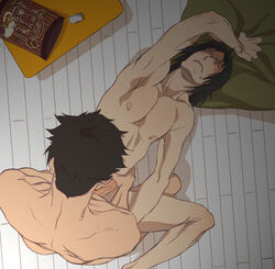 grabbing_object jumbo male/male tagme takashi_takeda yaoi yotsuba&! yousuke_koiwai