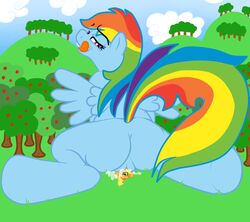 applejack_(mlp) earth_pony equine female female_only friendship_is_magic fur giantess khorme multiple_females my_little_pony pony rainbow_dash_(mlp) straight_hair what