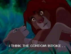 caption disney english_text feline female feral funny fur lion lioness missionary_position nala paws simba smile straight tagme text the_lion_king