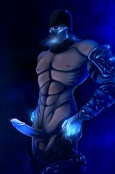 1boy color male male_only mortal_kombat penis solo sub-zero tagme