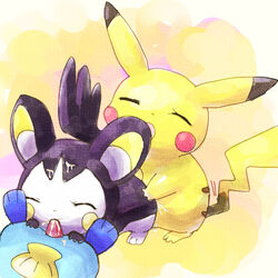 color cum emolga fellatio feral fur insertion interspecies male multiple_males nintendo nude oral oshawott penis pikachu pokemon pokemon_(species) sex