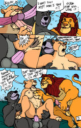 aladdin anthro anthro_only baloo bear comic crossover disney lion lioness mufasa nipples no_humans pussy rajah sarabi shaffer the_jungle_book the_lion_king tiger wolfwood1