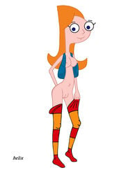 bad_anatomy candace_flynn disney disney_channel disney_xd female female_only ginger helix human nipples phineas_and_ferb solo tagme white_female