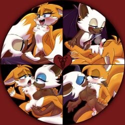 alternate_universe dark-skinned_female dark-skinned_male kukkiisart miles_prower older_female older_male penis rouge_the_bat rule_63 sega sonic_(series) tails tailsko younger_female younger_male