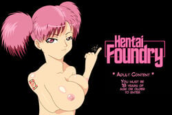 1girls female female_only hentai_foundry mascot pink_hair solo truely