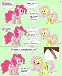 3pac comic fluttershy_(mlp) friendship_is_magic my_little_pony pinkie_pie_(mlp) smooth_skin