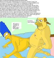 ass blue_hair color comic_book_guy cum english_text female hair human insertion male marge_simpson nude penis sex side_view straight tagme text the_simpsons