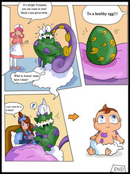 blush comic egg human humor interspecies nurse nurse_joy pokemon skyla_(pokemon) tornadus